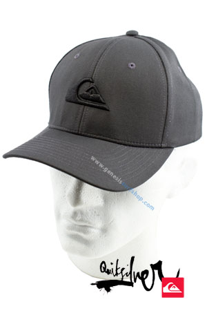 Example of Quiksilver cap with logo and watermarking before re-touching