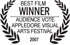 Winner of Appledore Visual Arts festival best film 2007