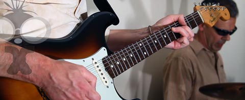 Guitar solo during the live gig filming