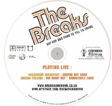 The Breaks Live DVD in clear c-shell case