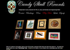 website design for candyskull records- click to enlarge