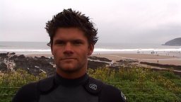 Adam Thornton surveys the surf at Croyde