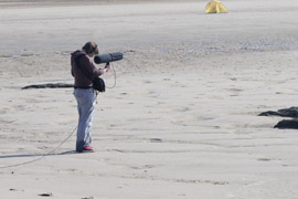Recording wild track at Croyde