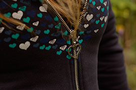 Roxy lucky star hoody in black