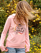 roxy light weight hoody in antik pink