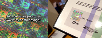 IOV hologram stickers