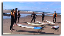 Surf lessons at Croyde Bay