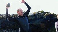 Surfs sup at Brimms Ness