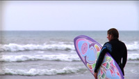 Surf session at Girlie camp Westwood Ho!