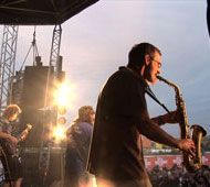The band entertain the masses