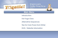 Yogatic DVD menu