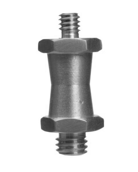  Manfrotto short double male stud for super clamp 1/4" and 3/8"  