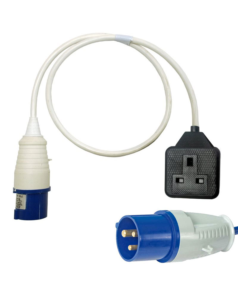  16A 230V CEE Male socket extension lead various lengths  