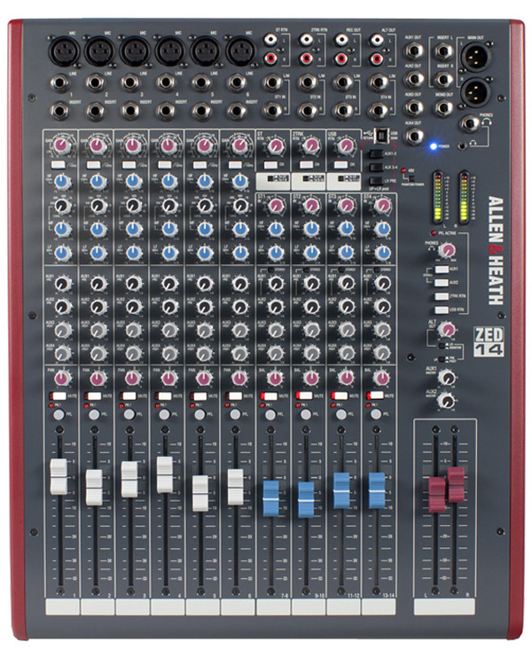  Allen & Heath ZED-14 mixing desk  