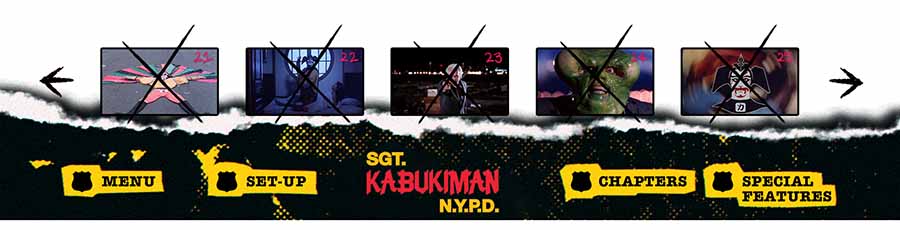 Sgt Kabukiman Popup menu chapter menu example