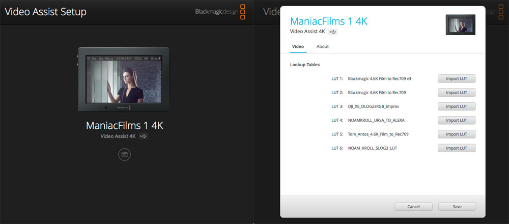 How to install LUTS on a Video Assist