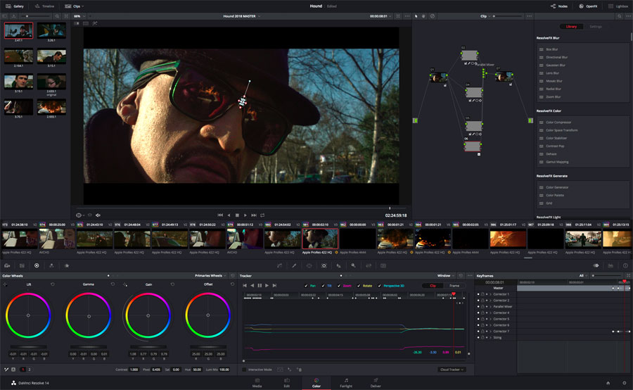 Colour Grading and VFX work on HOUND Feature