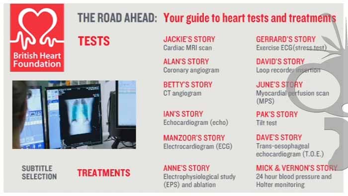 Tests & Treatments DVD Authoring for British Heart Foundation