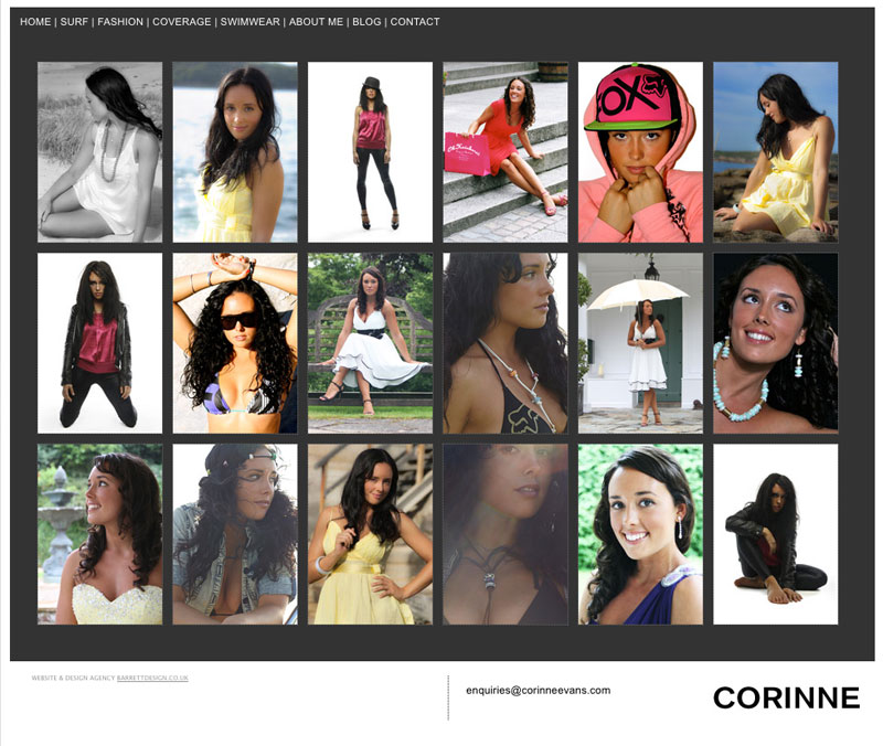 Corinne Evans online portfolio website completed