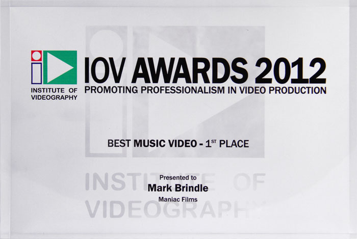 Maniac Films wins 1st place at the IOV awards