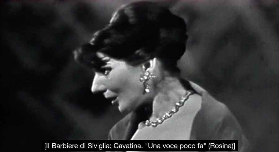 Captions for Maria Callas Biographic film by Tony Palmer