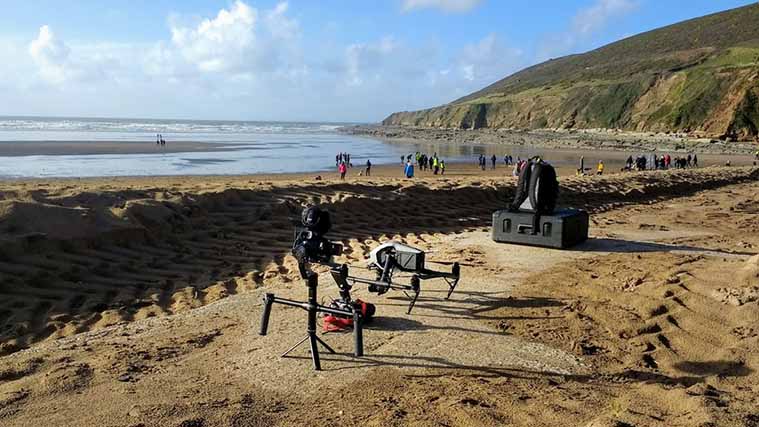 Gimbal operator for Pages of the Sea on Saunton Beach