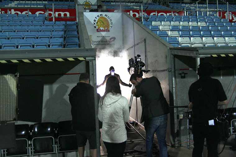 Using the Dolly to film a tracking shot in the tunnel