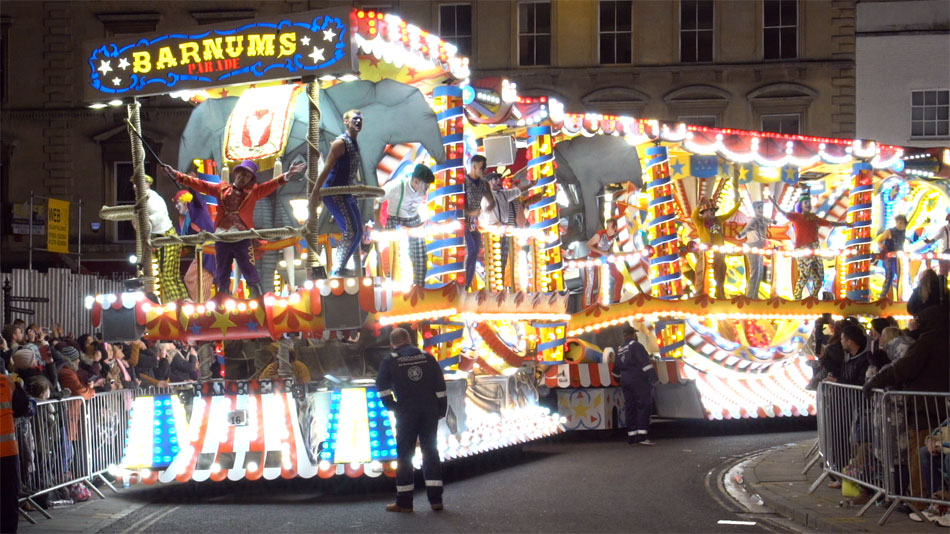 Barnums Parade cart at Bridgwater 2018