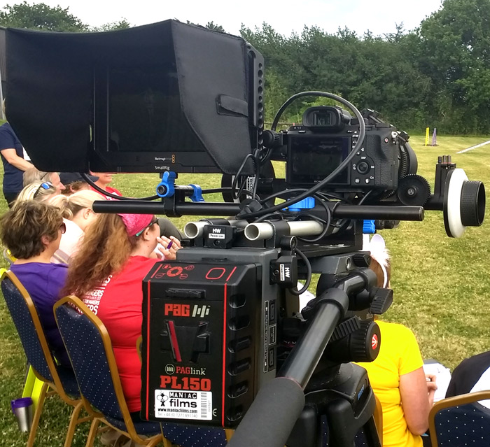 Maniac Films camera rig on location