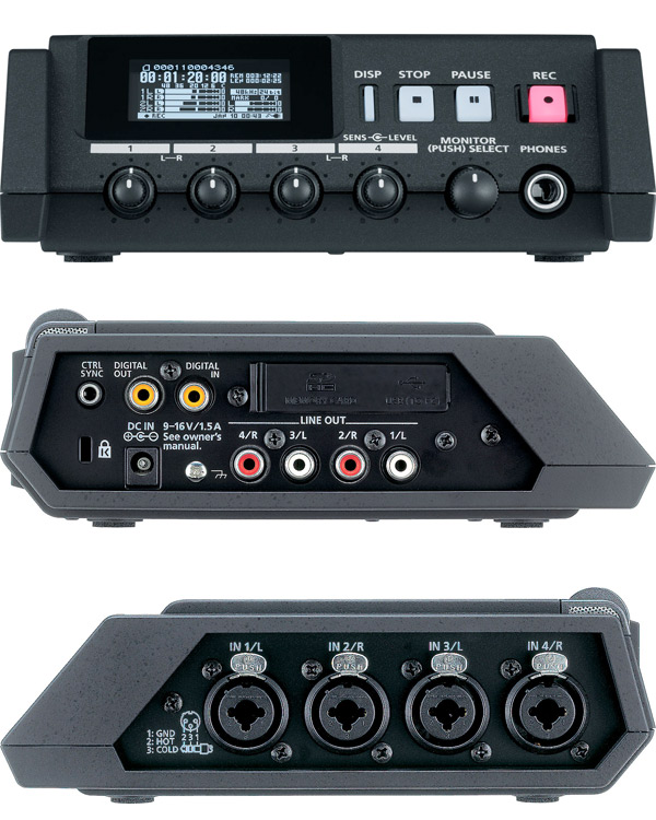 in beroep gaan spellen Profeet Edirol Roland R-44 Four Channel Audio Field Recorder R44 SD card hire |  Maniac Films