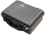 A typical Pelican hard case used for shipping rental kit