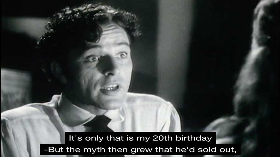 Richard Burton onscreen in an early film