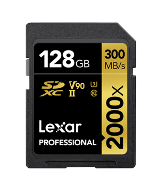  Lexar Pro 128Gb 2000x 300MBs SDXC V90 card  