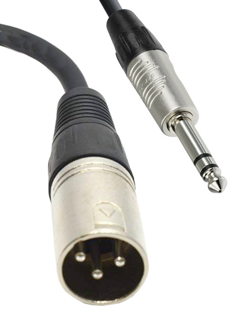  Male XLR (3pin) to stereo jack cable  