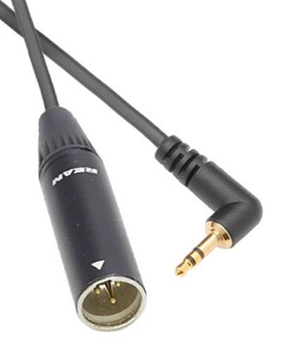  Male mini-XLR (3 pin) to stereo jack cable - 30cm  