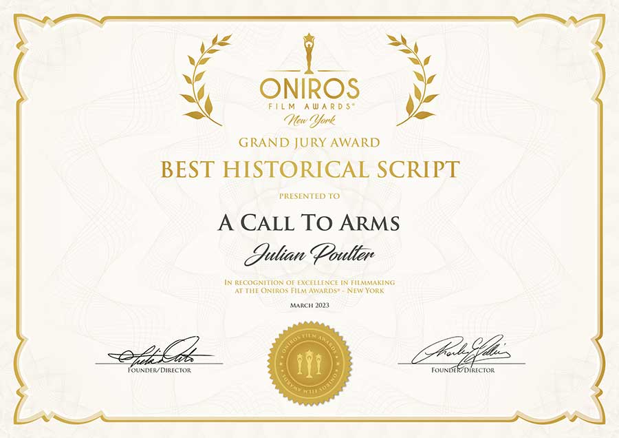 Best historical script Oniros awards