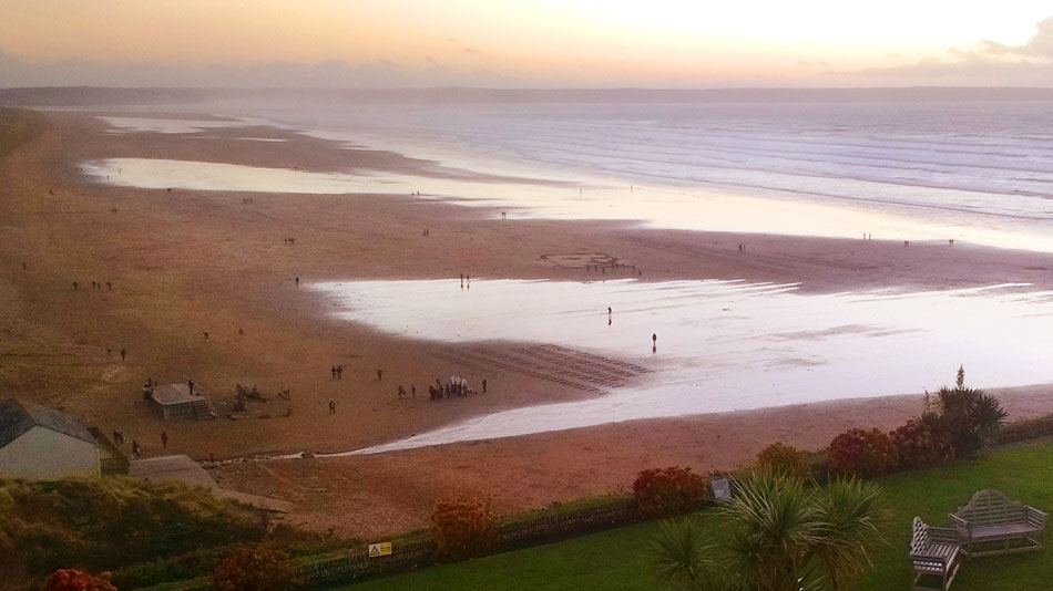 Saunton Beach - portrait taken from the hotel