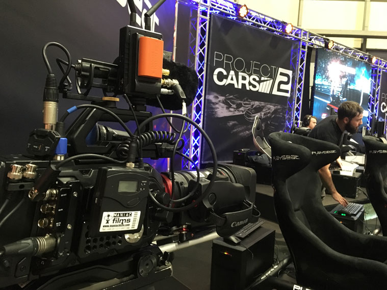 Our Blackmagic mini ursa pro with Canon Cine Zoom lens at the NEC Autosports International show