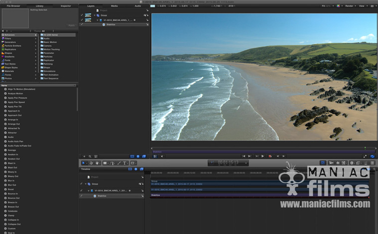 Stabilising 4k scenic aerial footage from Putsborough & Croyde Bay North Devon