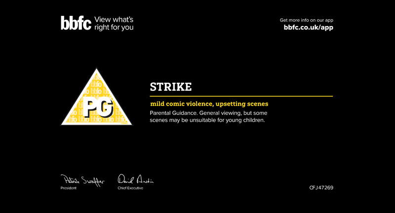 Strike animated feature receives PG rating at BBFC