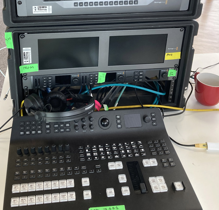 Live mixing and streaming kit available to hire from Maniac Films UK
