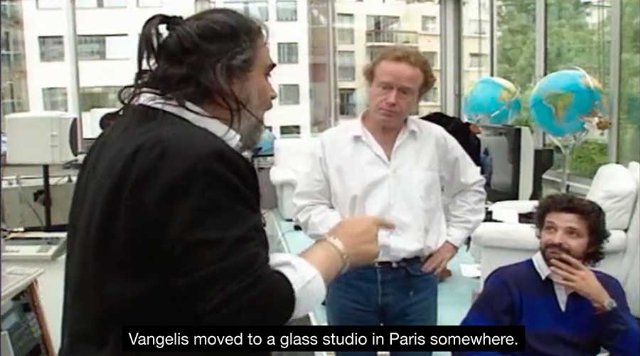 Vangelis chatting with Ridley Scott