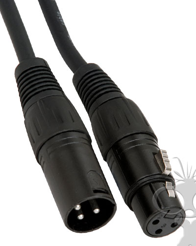 RS PRO Female 3 Pin XLR to Male 3 Pin XLR Cable, Black, 10m