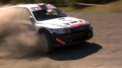 filming WRC cars closeup in Wales