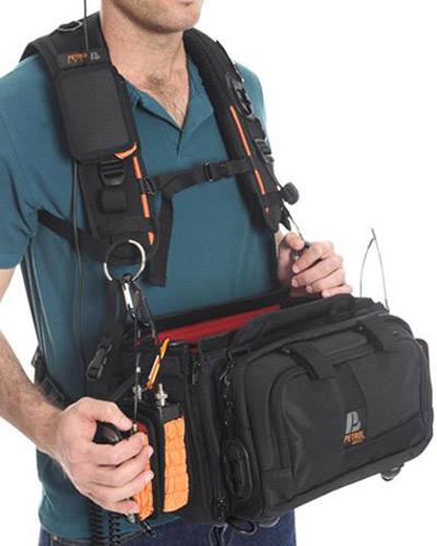Petrol harness for audio bag hire Maniac Films