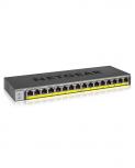  16 Port PoE/PoE+ Gigabit Ethernet Switch 184W POE Budget 